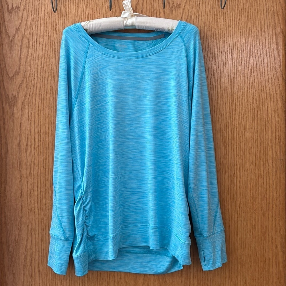 Calvin Klein Performance Long Sleeve Open Back Top- Size XL